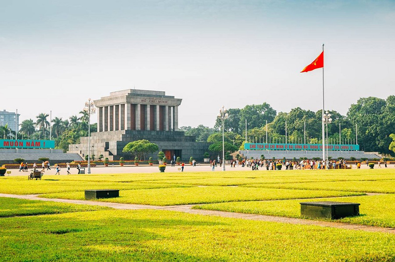 Ba Dinh Square in front of Ho Chi Minh Mausoleum