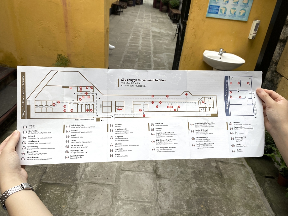 Map on Hoa Lo Prison Relic