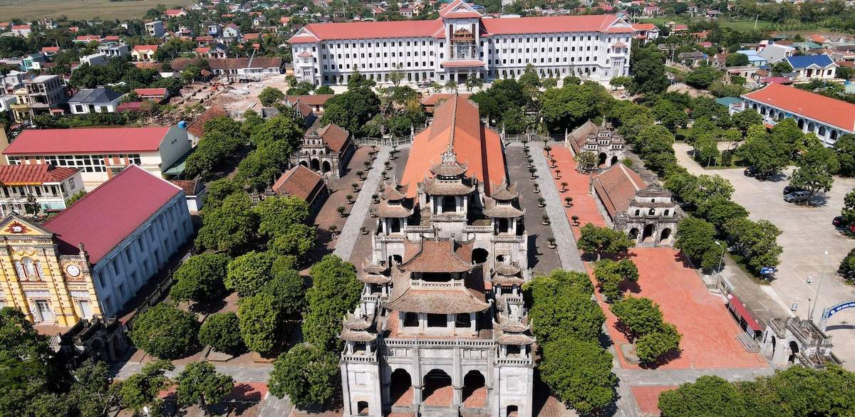 Overview Phat Diem Cathedral Ninh Binh