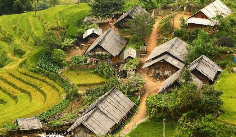 The terraced fields in Cat Cat Village