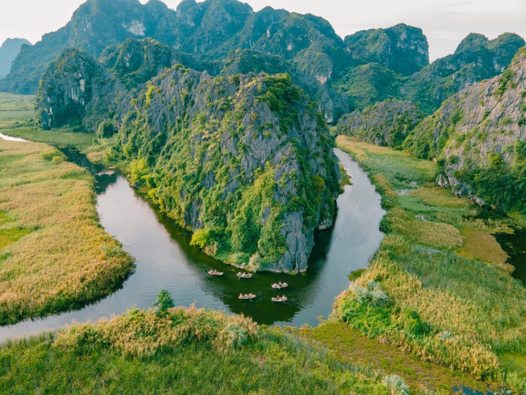 Van Long Lagoon from above