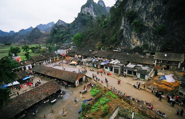 Dong Van Old Town from above