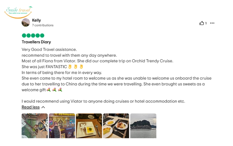 Feedback from tourists of Smile Travel Co., Ltd