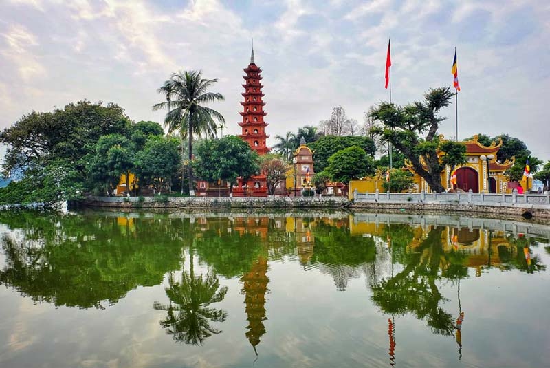 The first place in Hanoi tour is Tran Quoc Pagoda The first place in Hanoi tour is Tran Quoc Pagoda