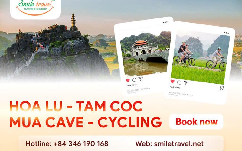 Tour Ninh Binh 1 day: Hoa Lu - Tam Coc - Mua Cave - Cycling