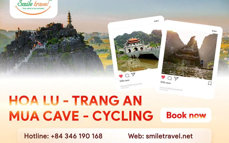 Ninh Binh 1 day itinerary: Hoa Lu - Trang An - Mua Cave - Cycling