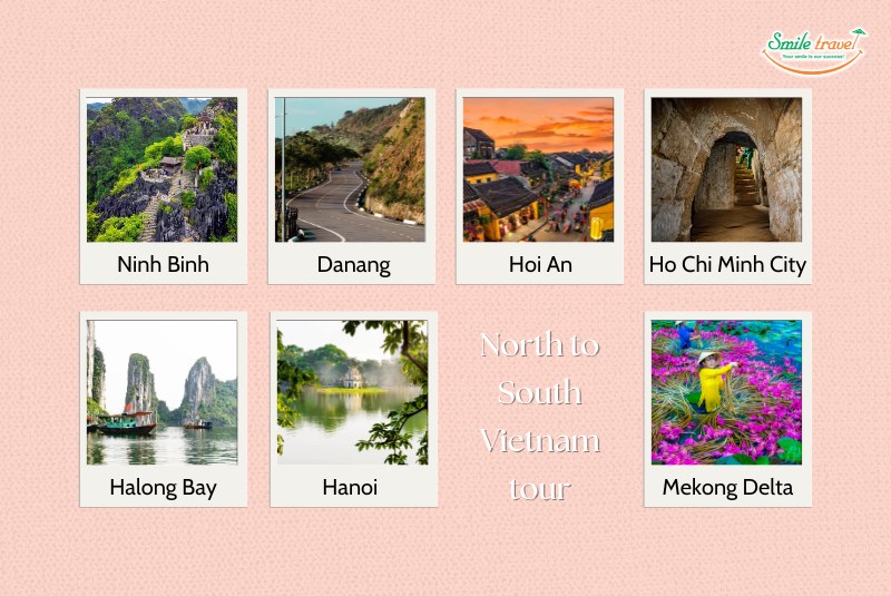 North to South Vietnam tour includes the most outstanding destinations in all three regions North to South Vietnam tour includes the most outstanding destinations in all three regions