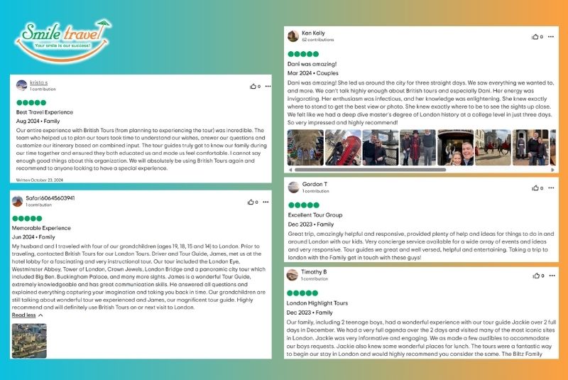 Feedback from clients of British Tours Ltd Feedback from clients of British Tours Ltd