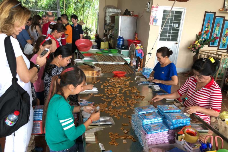 The coconut candy mill - Mekong River Tour The coconut candy mill - Mekong River Tour
