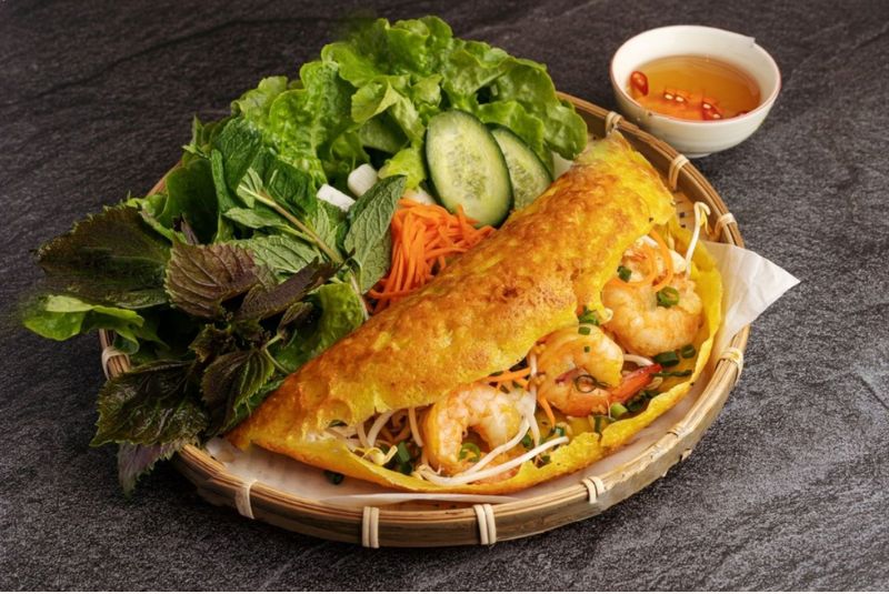 Vietnamese pancake - Ho Chi Minh street food tour by motorbike