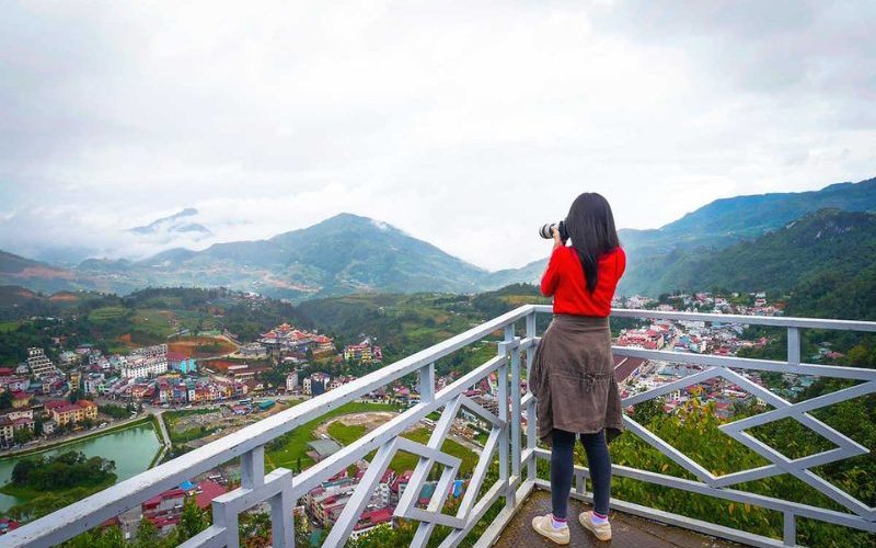 Panoramic Sapa from the Ham Rong Mountain