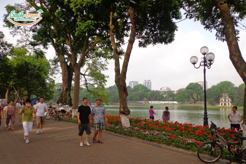 Walking around Hoàn Kiếm Lake Hanoi Walking around Hoàn Kiếm Lake Hanoi