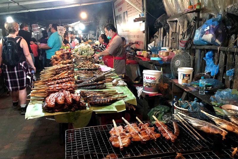 Night market in Luang Prabang Night market in Luang Prabang