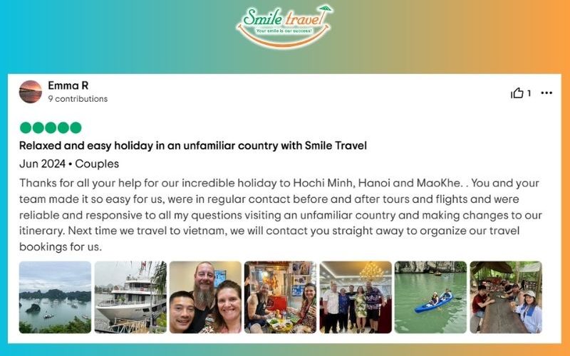 Feedback of Ms. Emma R in Hanoi Street Food tour in June, 2024