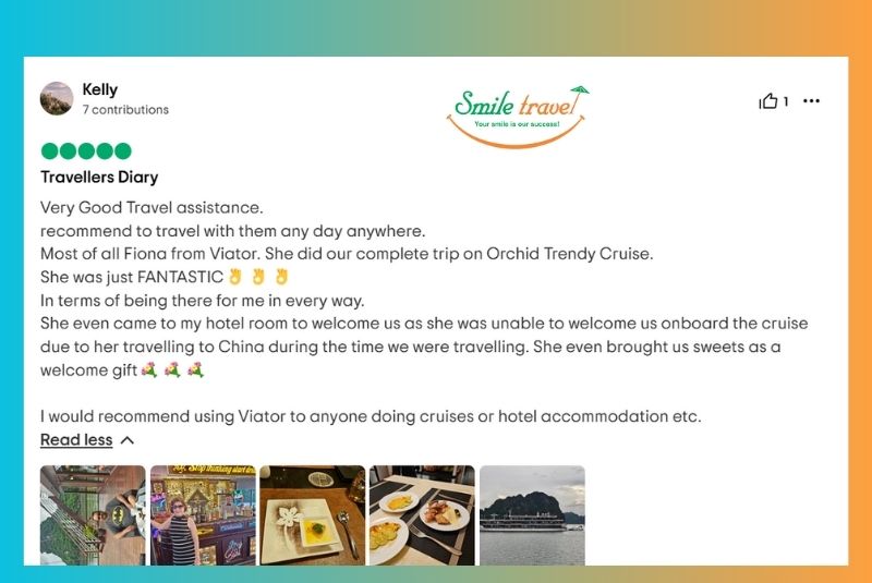 Feedback from tourists of Smile Travel Co., Ltd Feedback from tourists of Smile Travel Co., Ltd