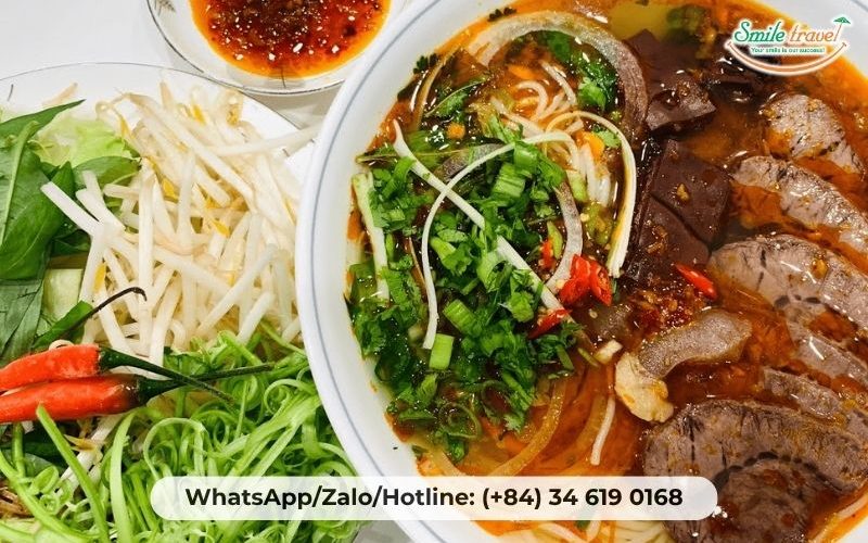 Hue beef noodle soup (bun bo Hue)