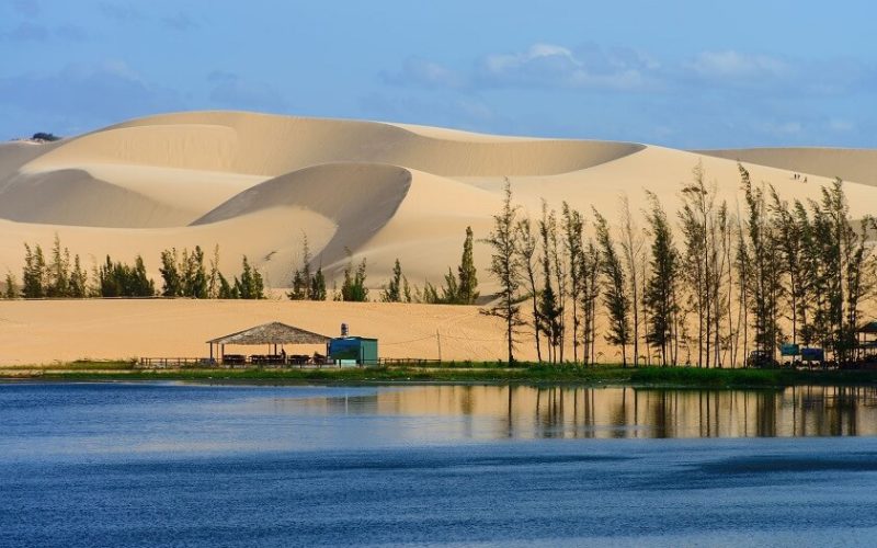 White sand dunes